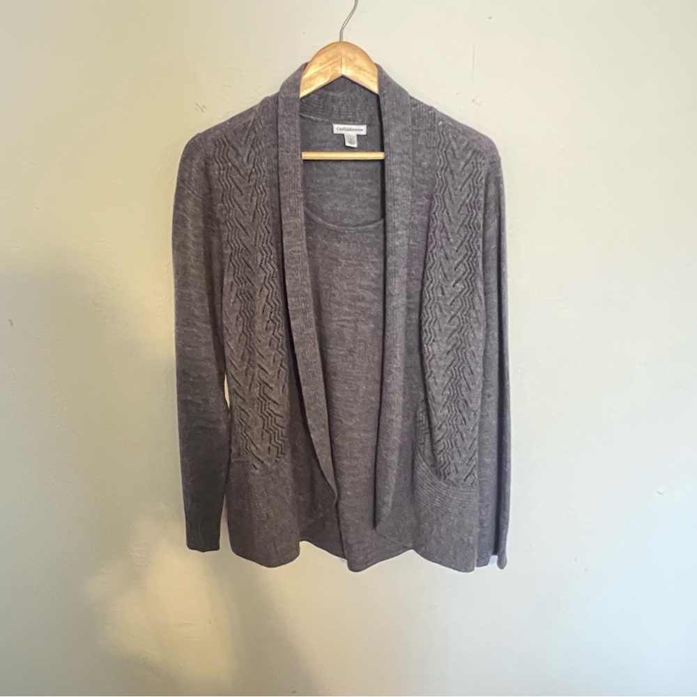 Croft & Barrow Charcoal Cardigan Sweater